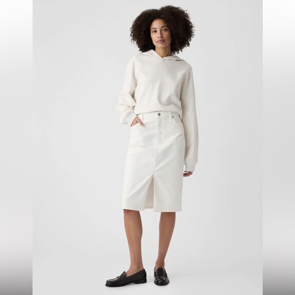 GAP Factory Denim Midi Pencil Skirt